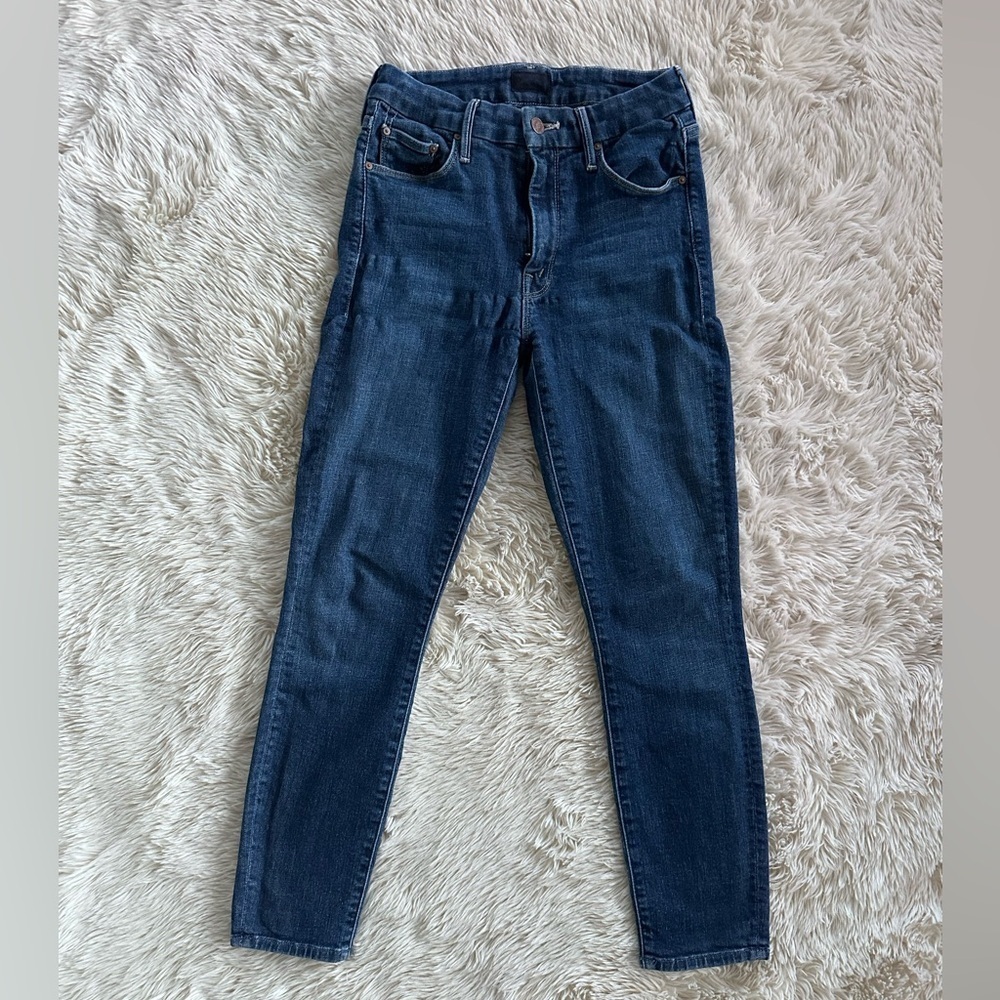 Mother Denim The Looker Crop Jeans in Switch it Up Medium Wash Skinny Size 26 - Picture 2 of 16